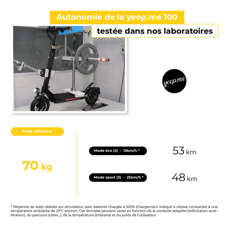 100, trottinette électrique puissante 50km d'autonomie